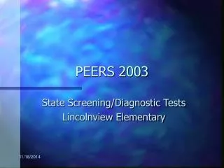 PEERS 2003