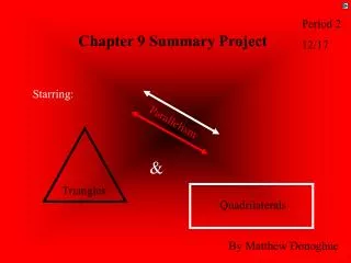 Chapter 9 Summary Project