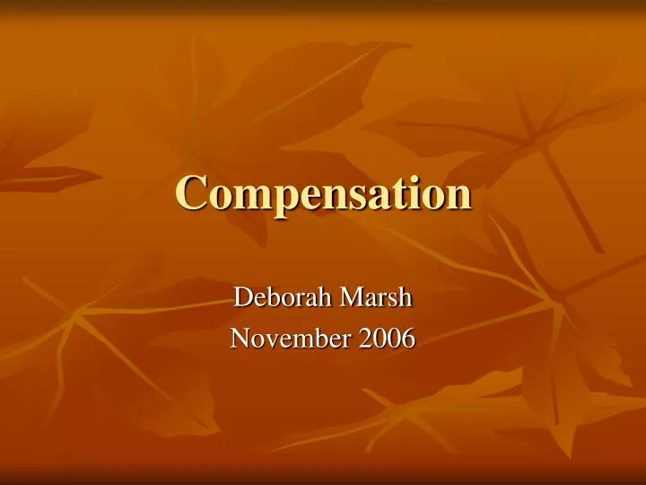 compensation