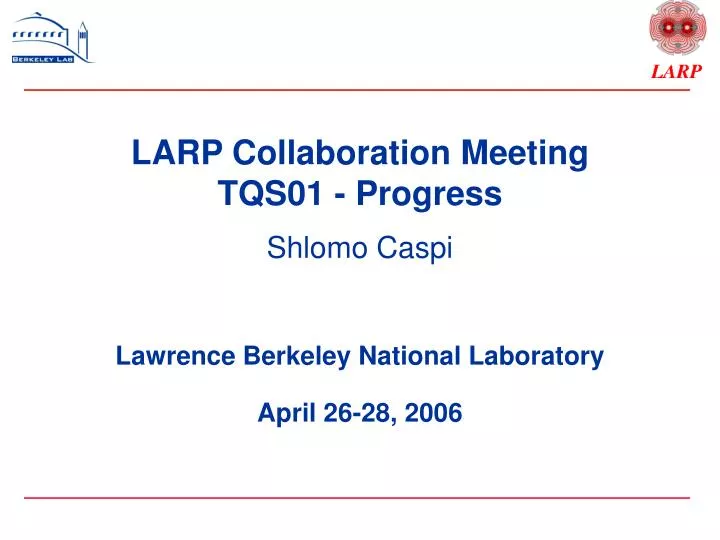 larp collaboration meeting tqs01 progress