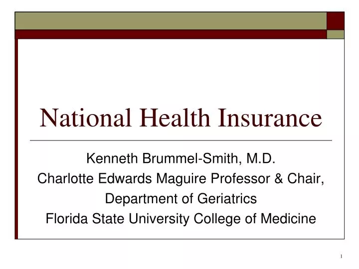 national health insurance