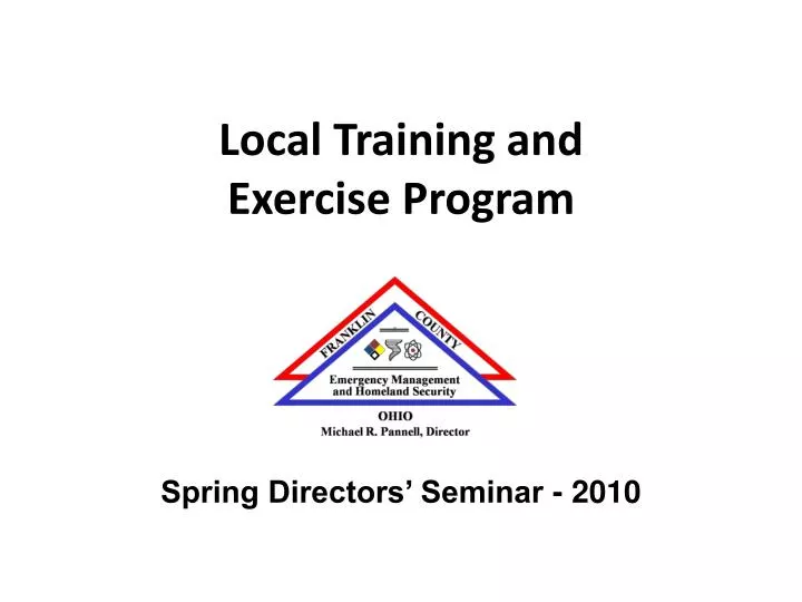 local training and exercise program