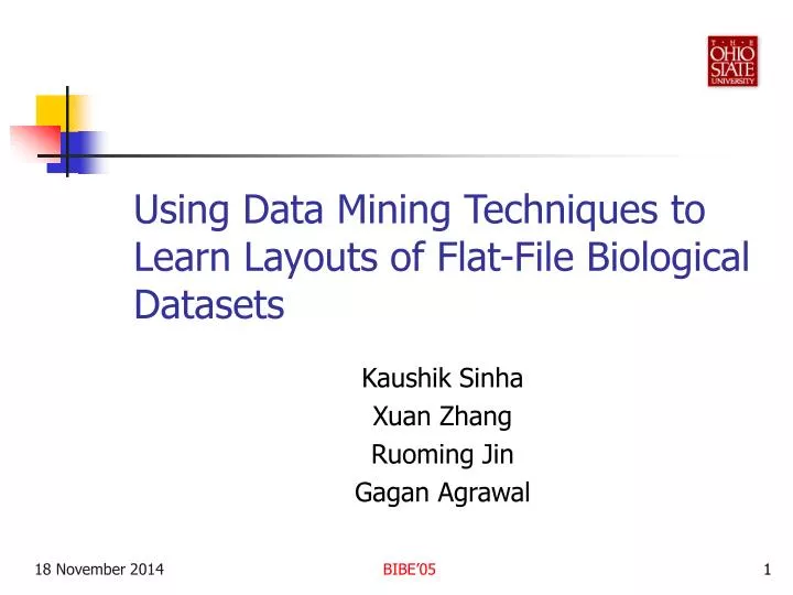 using data mining techniques to learn layouts of flat file biological datasets