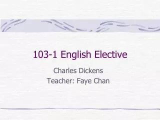 10 3 - 1 English Elective