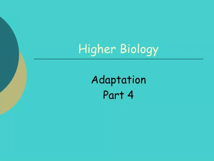 higher biology