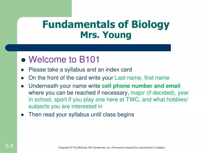 fundamentals of biology mrs young