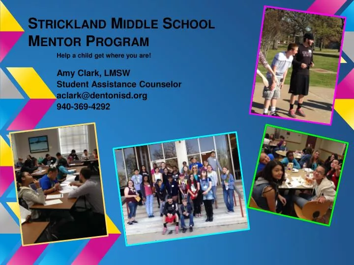 strickland middle school mentor program