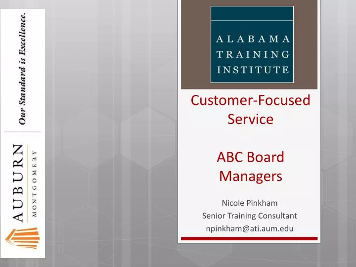 customer focused service abc board managers