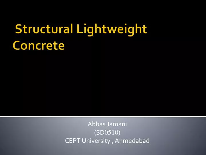 structural lightweight concrete