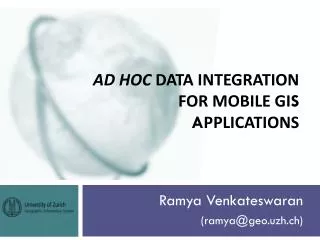 Ad hoc data integration for mobile GI S a pplications