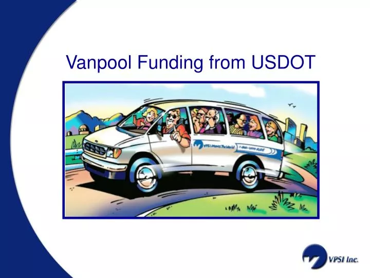 vanpool funding from usdot