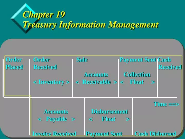 chapter 19 treasury information management