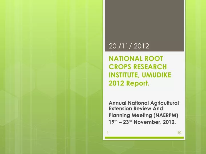 national root crops research institute umudike 2012 report