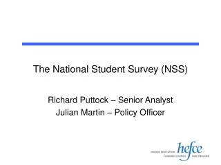 The National Student Survey (NSS)