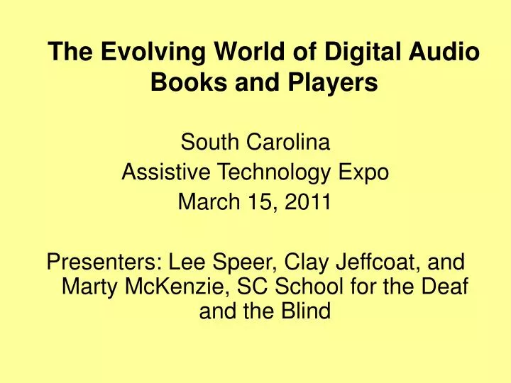 the evolving world of digital audio books and players