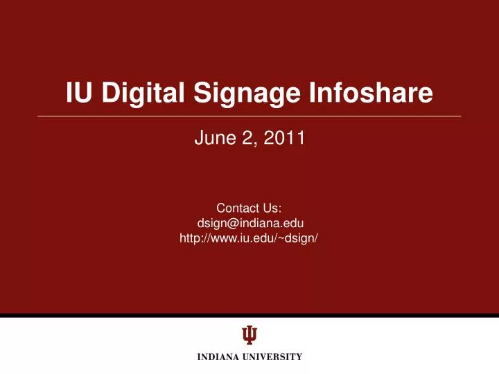 iu digital signage infoshare