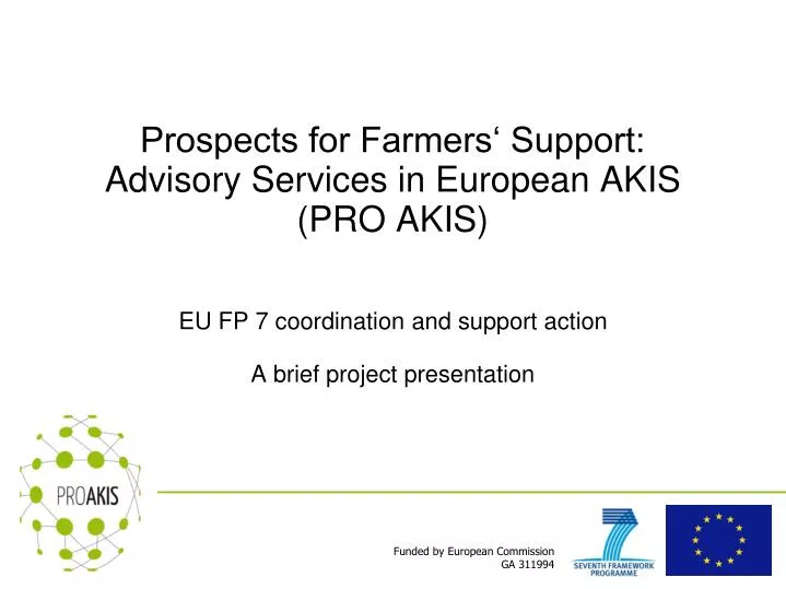 eu fp 7 coordination and support action a brief project presentation