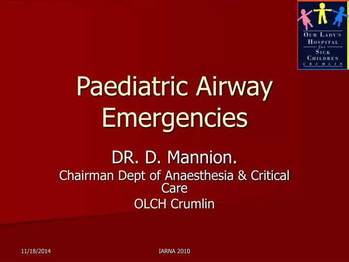 paediatric airway emergencies