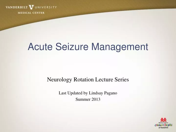 acute seizure management