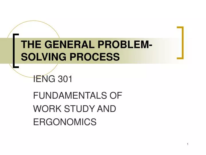 the general problem solving process