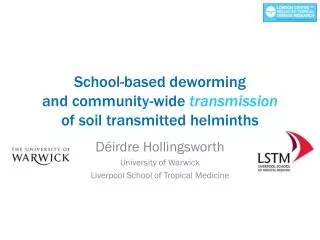 School-based deworming and community-wide transmission of soil transmitted helminths