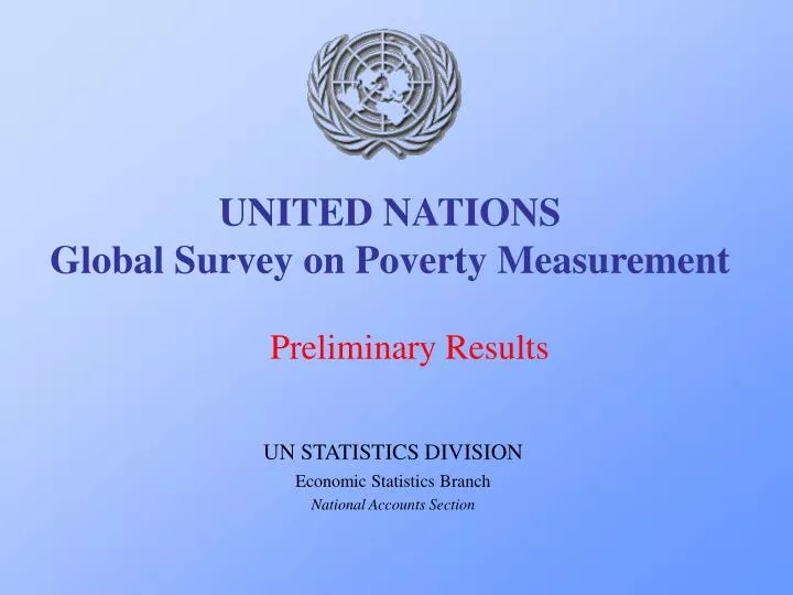 united nations global survey on poverty measurement