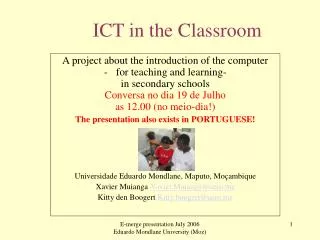 ICT in the Classroom