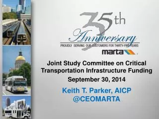 Joint Study Committee on Critical Transportation Infrastructure Funding September 30, 2014