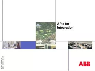 APIs for integration