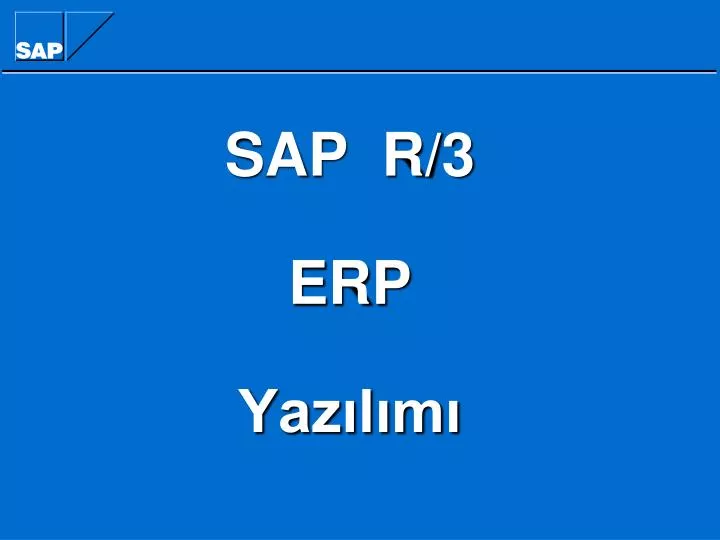 sap r 3 erp yaz l m