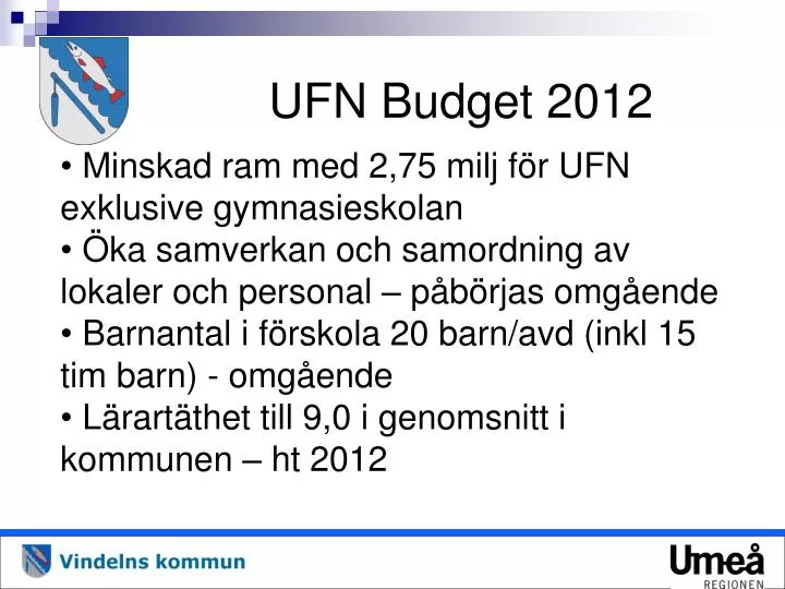 ufn budget 2012