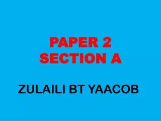 PAPER 2 SECTION A