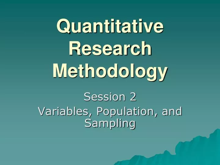 quantitative research methodology
