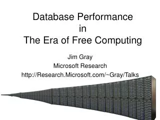 Database Performance in The Era of Free Computing