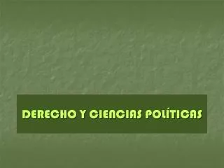 derecho y ciencias pol ticas