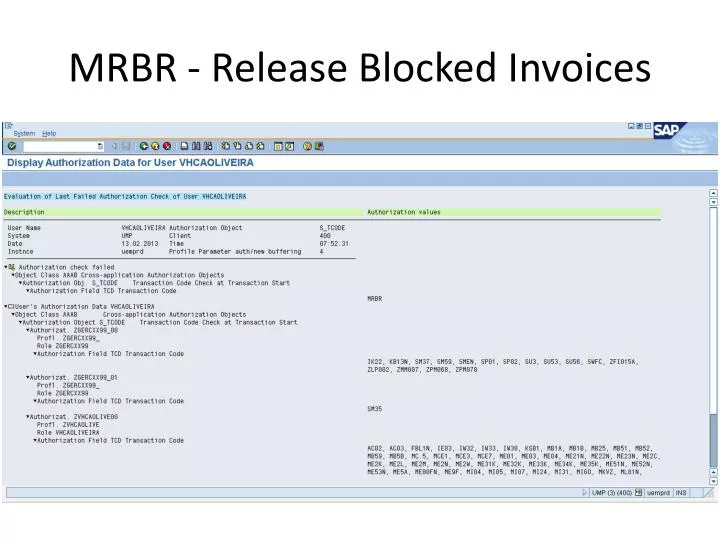 mrbr release blocked invoices