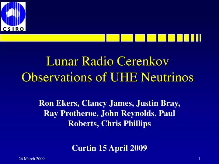 lunar radio cerenkov observations of uhe neutrinos