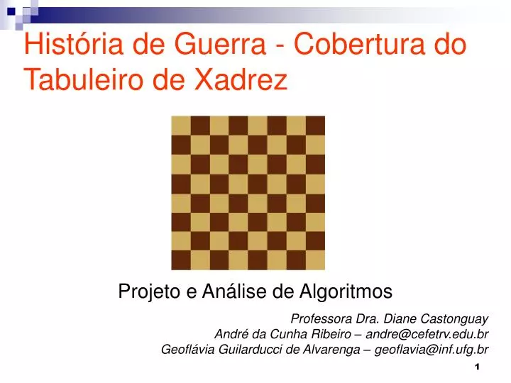 A Lenda do jogo de xadrez - ppt carregar