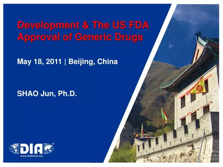 development the us fda approval of generic drugs