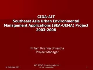 Pritam Krishna Shrestha Project Manager