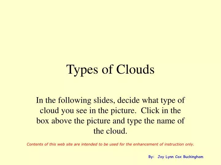 types of clouds