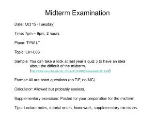 Midterm Examination