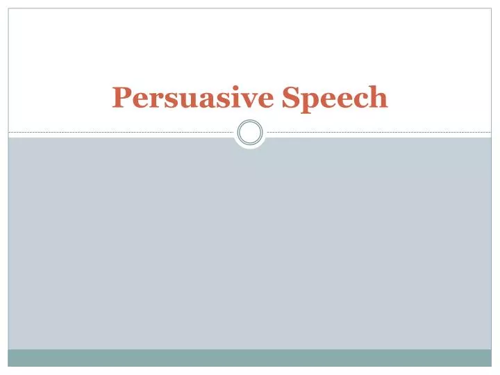 persuasive speech