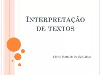 interpreta o de textos