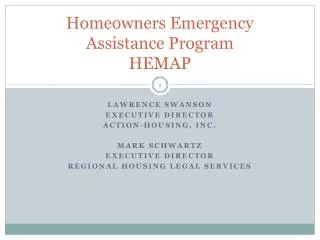 Homeowners Emergency Assistance Program HEMAP