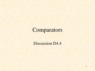 Comparators