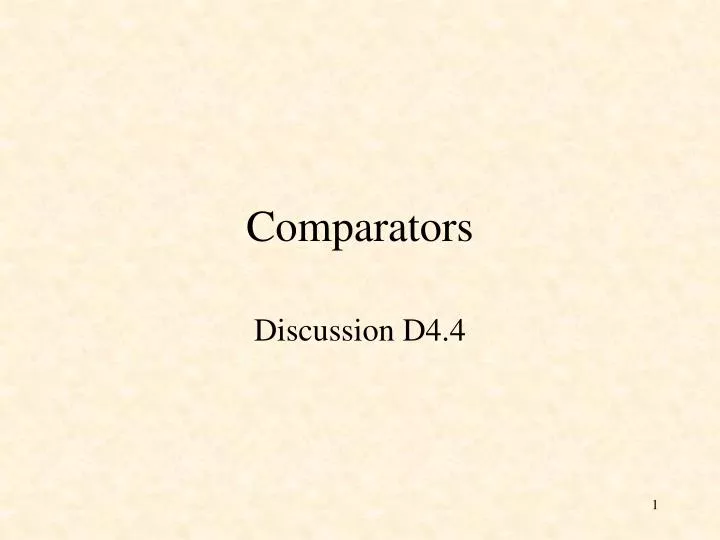 comparators