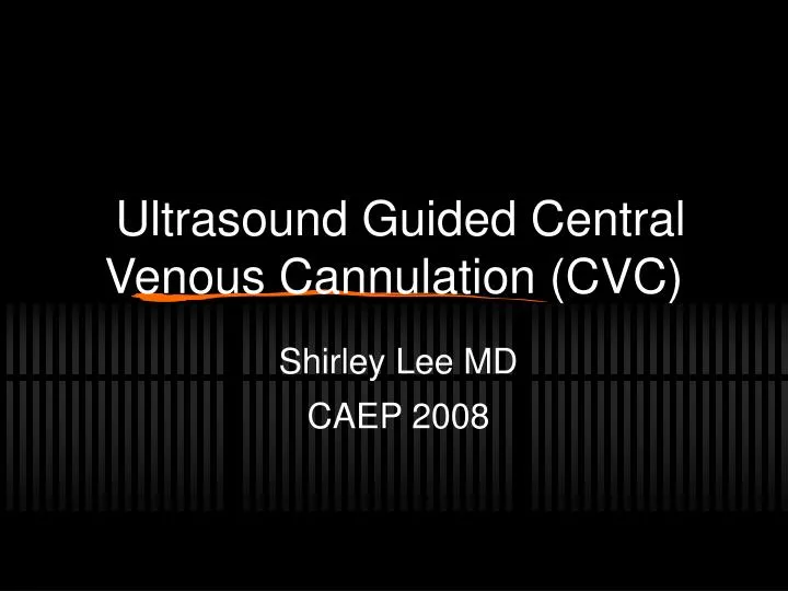 ultrasound guided central venous cannulation cvc
