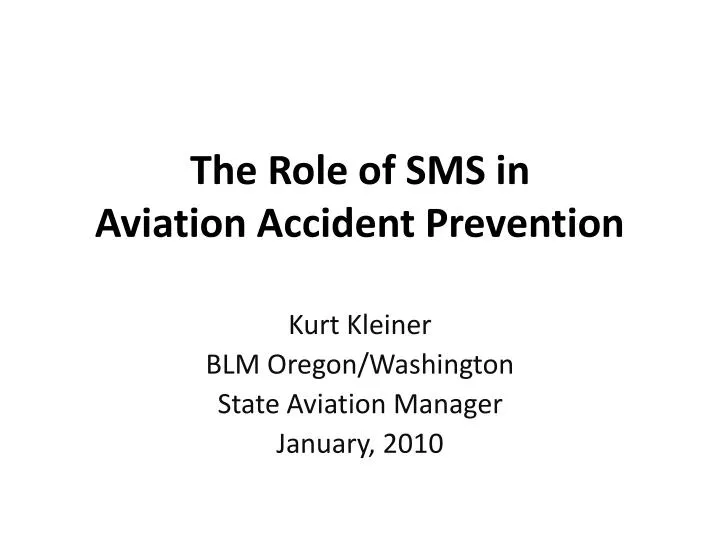 the role of sms in aviation accident prevention
