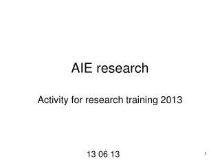 aie research